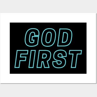 God First | Christian Typography Posters and Art